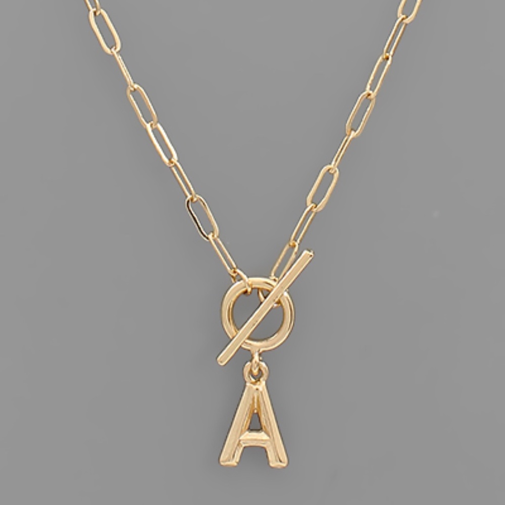 Inital Toggle Necklace